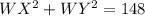 WX^2+WY^2=148