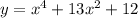 \:y=x^4+13x^2+12