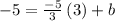 -5=\frac{-5}{3}\left(3\right)+b