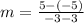 m=\frac{5-\left(-5\right)}{-3-3}