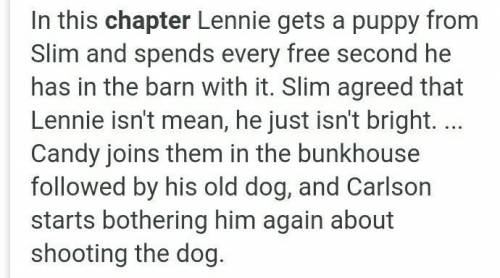 Mice and men chapter 3 summary?
