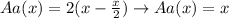 Aa(x)=2(x-\frac{x}{2}) \rightarrow Aa(x)=x