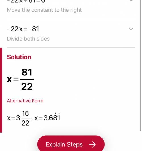 X2 – 24x + 81 = 0
Leave in the simplest radical form