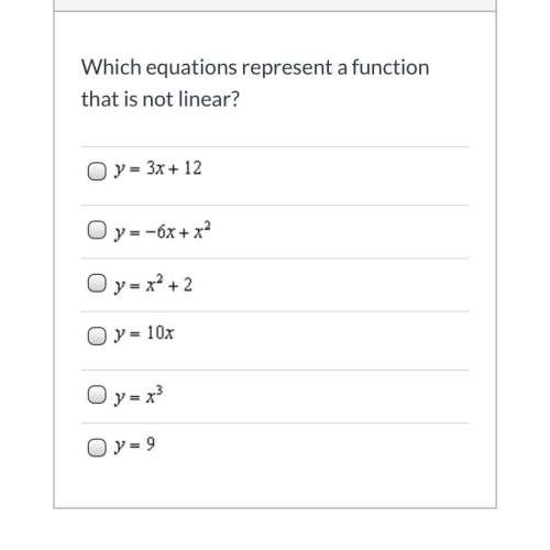 Which equations represent a function that is not linear ?