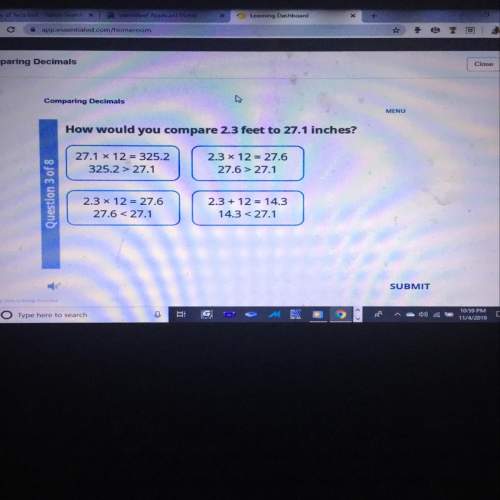 How would you compare 2.3 feet to 27.1 inches