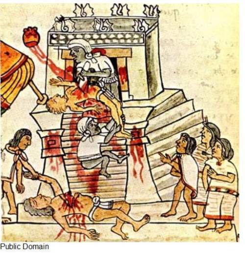 What interpretation of this image supports moctezuma's understanding of human sacrifice?