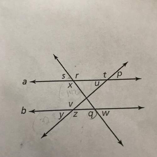 What's the measurements of angle u and angle q. if angle x is 147.2 degrees and angle y is 32.8 degr