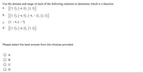 Use the domain and range of each of the following relations to determine which is a function.&lt;