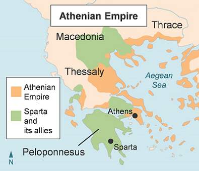 The athenian empire included the area known as macedonia. the area known as pelopo
