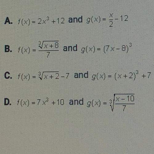 Which of the following pairs of functions are inverse of each other?  ( asap)
