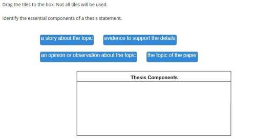 Identify the essential components of a thesis statement.