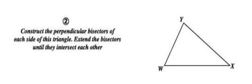 Construct the perpendicular bisectors of each side of the triangle. extend the bisectors until they