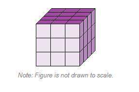 The prism below is made of cubes which measure of a foot on one side. what is the volume?