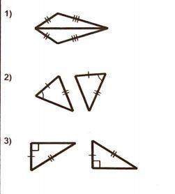 Determine if each pair of triangles are congruent. name the postulate or theorem you would use. if n