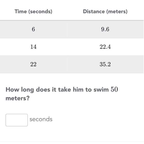 How long does it take him to swim 50 meters ?