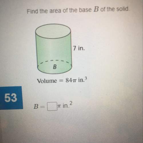 Find the area of the base b of the solid