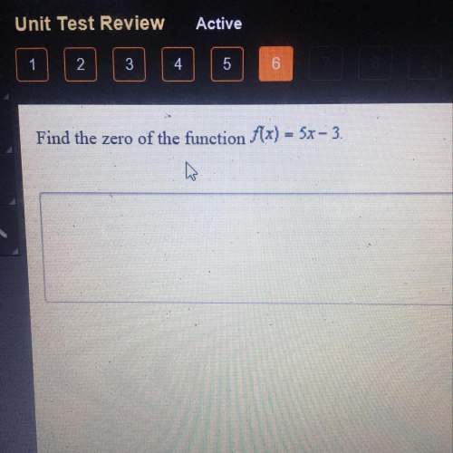 Find the zero if the function f(x) = 5x-3