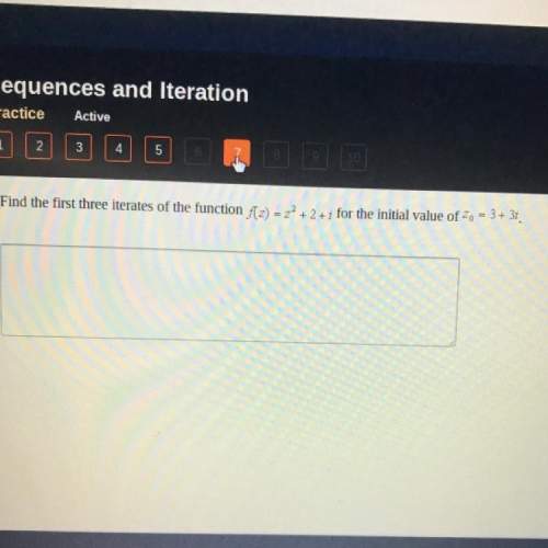 Find the first three iterates if the function f(z)= z^2 + 2 + i for the initial value of z0= 3 + 3i&lt;