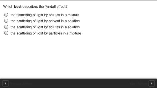 Which best describes the tyndall effect?