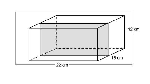Aslice is made perpendicular to the base of a right rectangular prism as shown. what is