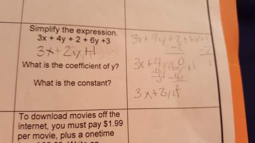What is the coefficient of y? and what is the constant?