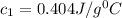 c_1=0.404J/g^0C