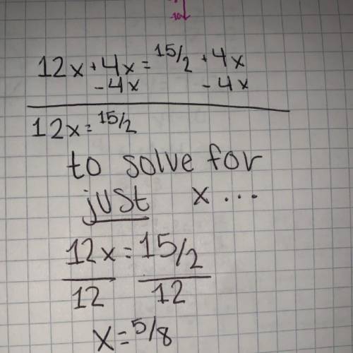 An equation is shown. What is the value of 12x that makes the equation true?

 
12x + 4x =  + 4x12x
