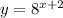 y=8^{x+2}