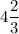 4\dfrac{2}{3}