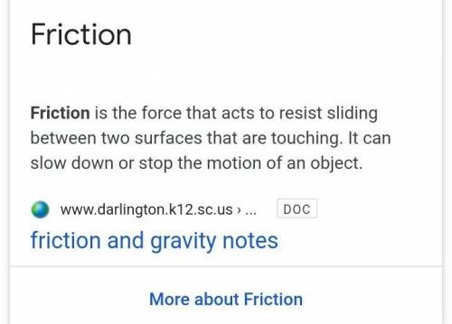 Which force opposes motion between two surfaces in direct contact?
