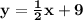 \mathbf{y=\frac{1}{2}x+9 }