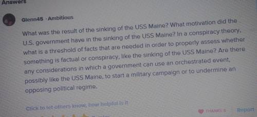 Write three sample research questions about the sinking of uss maine. be sure that your questions me