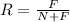 R = \frac{F}{N + F}