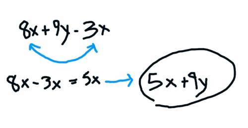 8x+9y-3x=
simplest form please