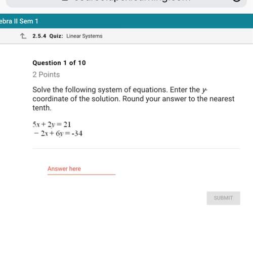 Solve the following system of equations. enter the x-coordinate of the solution. round your answer t