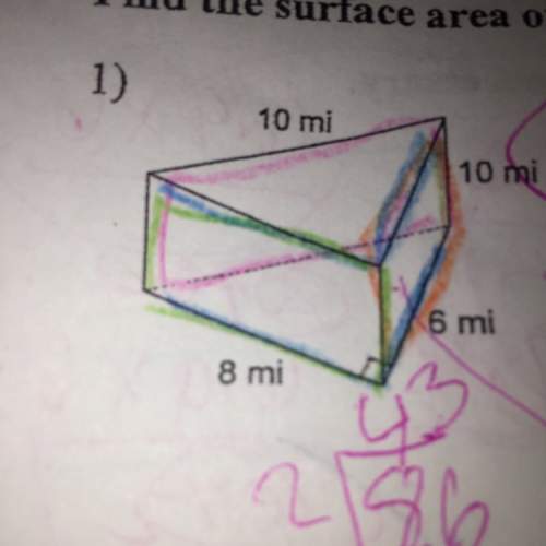 Explain how i find the surface area and the answer