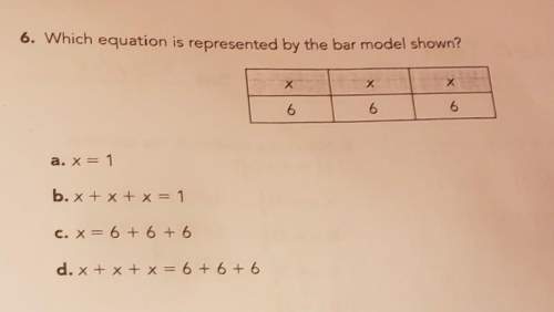 Which equation is represented by the bar model shown