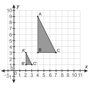 triangle a′b′c′ is the image of triangle abc after a dilation. what i