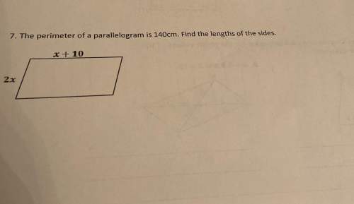 The perimeter of a paralleogram is 140 cm. find lenghts of sides. provide explanation!