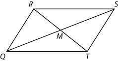 Ingrid wants to prove that the diagonals of a parallelogram bisect each other, using the figure belo