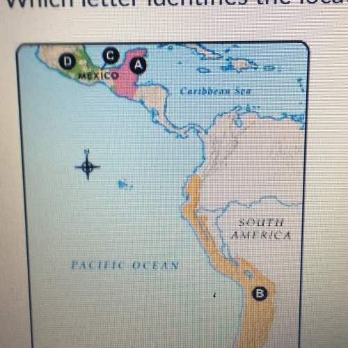 Which letter identifies the location of the aztec civilization