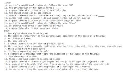 Hi! i need with these definitions . they are geometry definitions of words. so far i have hypothes