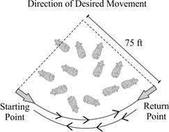 The figure below shows the ideal pattern of movement of a herd of cattle, with the arrows showing th