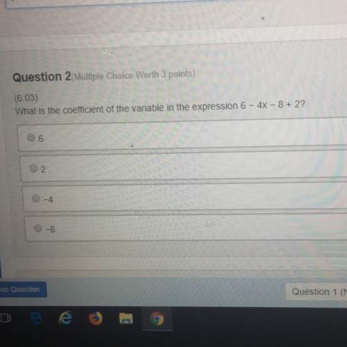 (6.03) what is the coefficient of the variable in the expression 6-4x-8+2