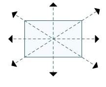 Which diagram has all the correct lines of reflectional symmetry for the rectangle?