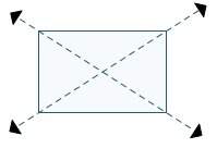 Which diagram has all the correct lines of reflectional symmetry for the rectangle?