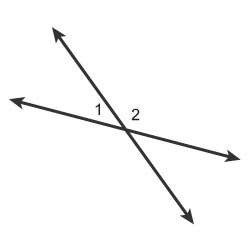 Which relationship describes angles 1 and 2?  select each correct answer. co