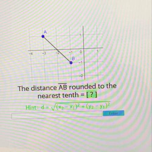 The distance ab rounded to the nearest tenth =