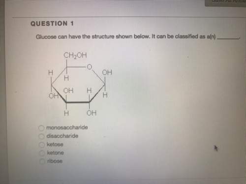 Glucose can have the structure as shown below. it can also be classified