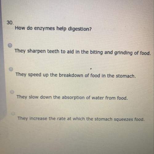 How did enzymes digestion?  a ? b ? c ? or d? !